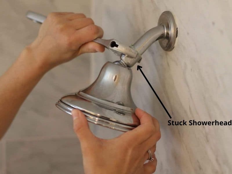 Removing Showerhead with Wrench