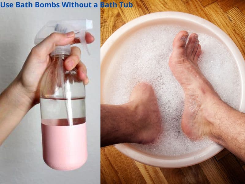 Bath Bomb in Spray Bottle and Basin